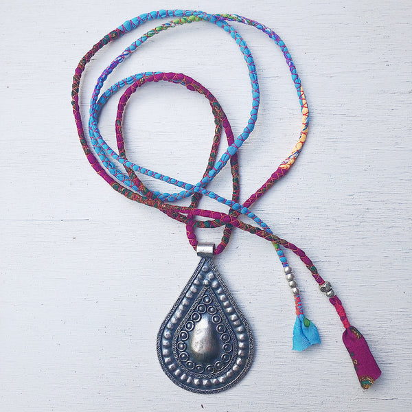 TEARDROP GYSPY SILK NECKLACE