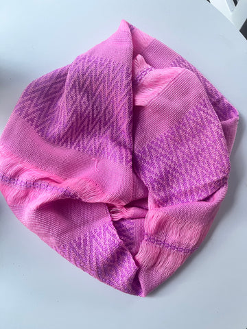 100% COTTON TRADITIONAL "KAREN HILL TRIBE" SCARF - PINK