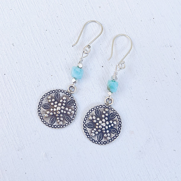 LARIMAR OCEAN DROP EARRINGS