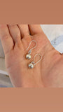 SILVER BALL DROP EARRINGS