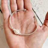 SILVER SPIRAL CUFF BANGLE