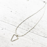 HILL TRIBE SILVER TRIANGLE NECKLACE