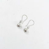 SILVER BALL DROP EARRINGS