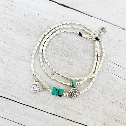 TURQUOISE LOVERS BRACELET/NECKLACE WRAP
