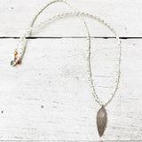SILVER PALM NECKLACE