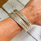 GYPSY SILVER SLIM BANGLE 70MM