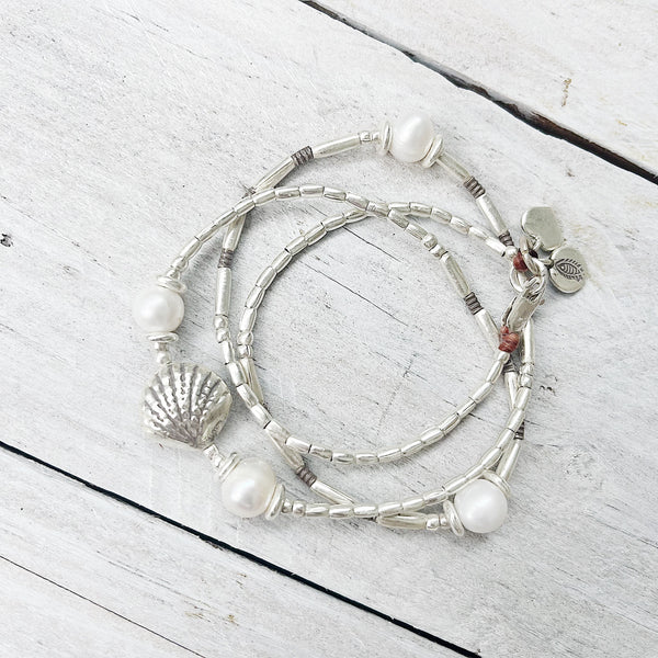 FLOATING PEARL BRACELET/NECKLACE WRAP