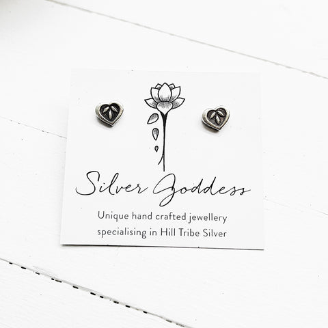 HEART LOTUS STUDS