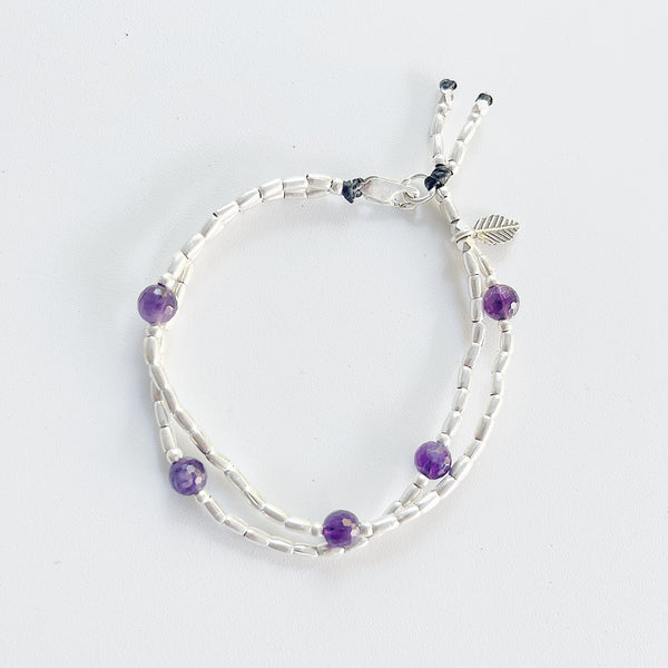 FLOATING AMETHYST BRACELET