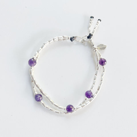 FLOATING AMETHYST BRACELET