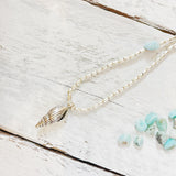 SILVER SHELL FRIENDSHIP NECKLACE