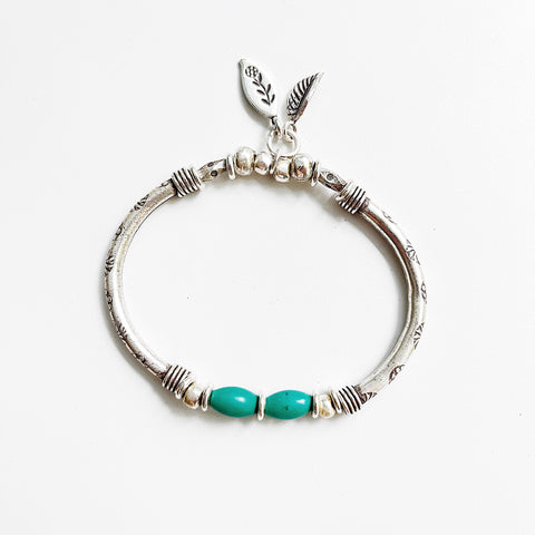 TURQUOISE HOWLITE BRACELET