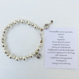 BUDDHIST LOTUS BELL CHARM BRACELET