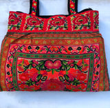 LARGE TRIBAL COTTON OVERNIGHT BAG