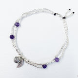 AMETHYST LOTUS ANKLET