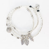 SILVER LEAVES BRACELET/NECKLACE WRAP