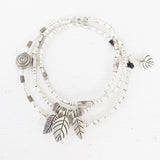 SILVER LEAVES BRACELET/NECKLACE WRAP