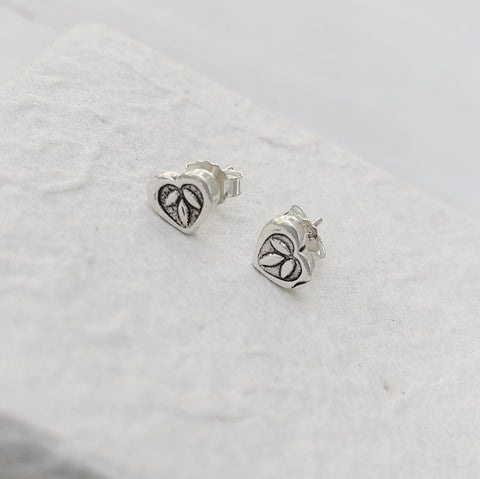 HEART LOTUS STUDS