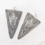 TRIBAL SILVER SUN EARRINGS