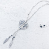 INDIAN FEATHER SILVER NECKLACE