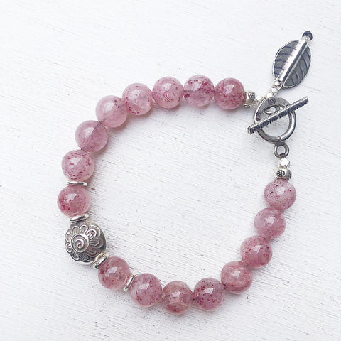 STRAWBERRY QUARTZ BRACELET