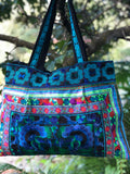 LARGE TRIBAL COTTON OVERNIGHT BAG
