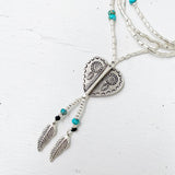 TURQUOISE DREAM CATCHER NECKLACE