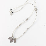 SILVER LEAVES BRACELET/NECKLACE WRAP