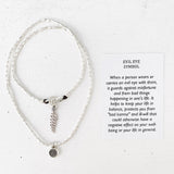 EVIL EYE AND PEACE FEATHER PROTECTION  NECKLACE