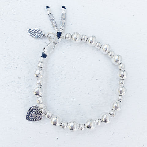 SILVER BUBBLES OF LOVE BRACELET