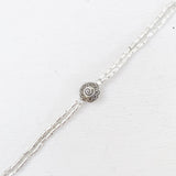 SILVER FLOWER SWIRL ANKLET