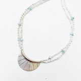 LARIMAR HALF MOON NECKLACE