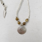 EARTH LOTUS JASPER HILL TRIBE SILVER NECKLACE