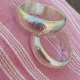 WIDE HAMMERED BANGLE 57mm