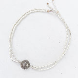 SILVER FLOWER SWIRL ANKLET