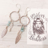 ROSE QUARTZ & AMAZONITE EARRINGS