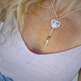 INDIAN FEATHER SILVER NECKLACE