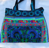 LARGE TRIBAL COTTON OVERNIGHT BAG