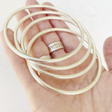 SIMPLE SILVER SOLID BANGLE 58MM