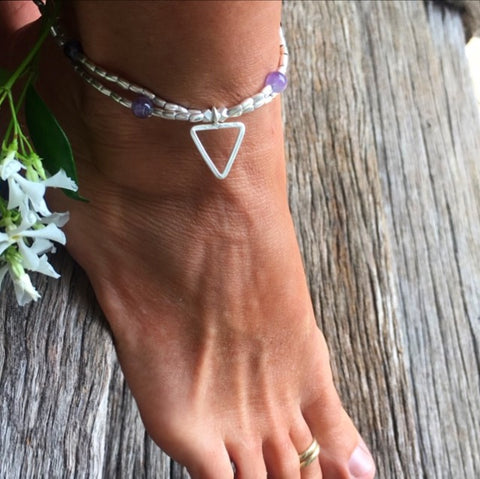 AMETHYST PROTECTION ANKLET