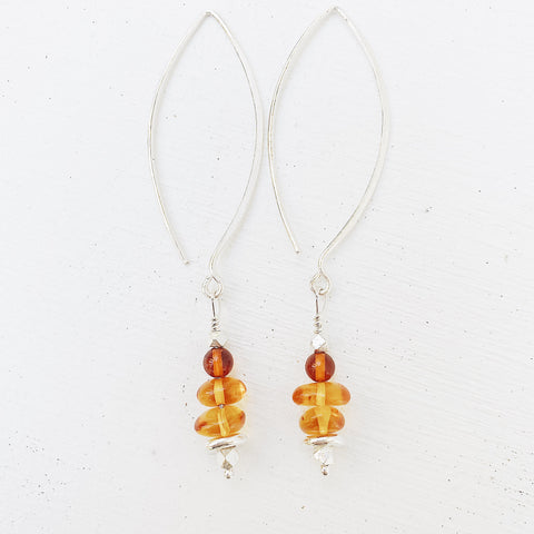 FLOATING AMBER EARRINGS