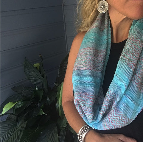 100% COTTON TRADITIONAL "KAREN HILL TRIBE" SCARF - AQUA