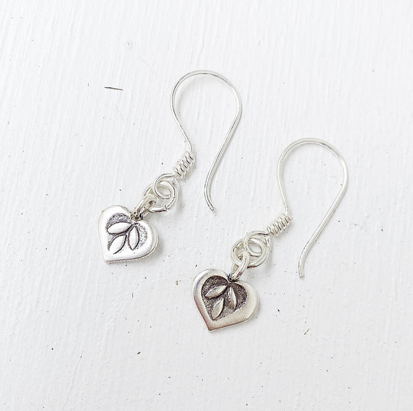 HEART LOTUS EARRINGS