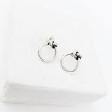 SILVER LOVE KNOT STUDS