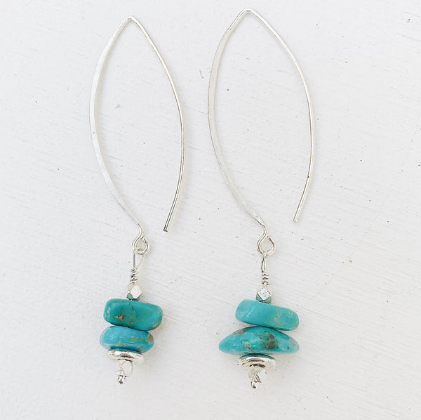 FLOATING TURQUOISE EARRINGS