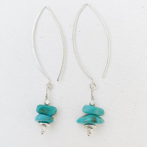 FLOATING TURQUOISE EARRINGS