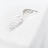 HAMMERED SILVER TEAR DROP STUDS