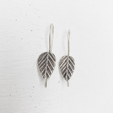 SILVER LEAF EARRINGS